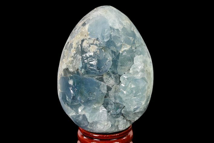 Crystal Filled Celestine (Celestite) Egg Geode - Madagascar #140312